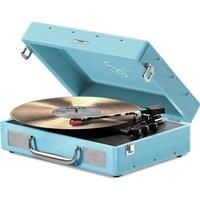 Mixx Revival 55 RetroStyle Portable Suitcase Vinyl Record Player with Built-in Stereo Speakers, Bluetooth In/Output, All Record Sizes with 45 RPM adapter, 33 1/3-45 Speed Options.