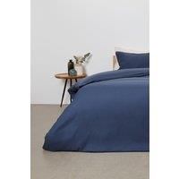 Panda London Panda Bamboo & French Linen Duvet Cover in Navy | Size: King