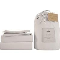 Panda 100% Bamboo Bedding Set White Super King Duvet Cover + 3 Additional Pieces
