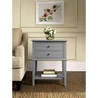 Dorel Franklin Accent Table with 2 Drawers Grey, Grey