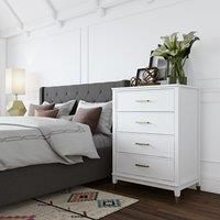 Cosmo Living By Cosmopolitan Westerleigh 4 Drawer Chest  White