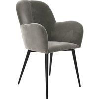 Fitz Accent Dining Room Dressing Chair Velvet Grey