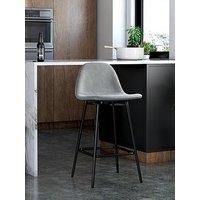 Calvin Velvet Bar Stool Grey