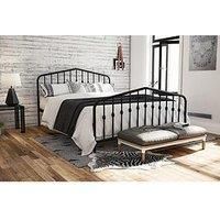 Novogratz Bushwick Black Metal Bed 4ft6 Double 135 x 190 cm By Dorel