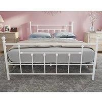DHP Manila Metal Bed White King Uk