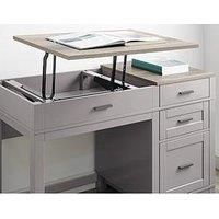 Carver Grey Desk with Lift Top & Drawers