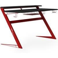 Alphason Aries Gaming Desk, Metal, Black & Red