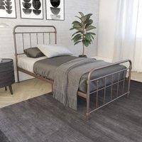 Dorel Wallace Metal Bed - Single UK - Brown, Bronze