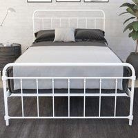 DHP Wallace Metal Bed, White King