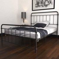 Dorel Wallace Metal Bed Double Black, Black