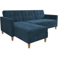 DHP Hartford Sectional Sofabed Chenille Blue