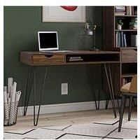 Novogratz Concord Desk With Storage - Walnut