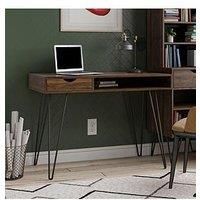 Novogratz Concord Desk With Storage - Walnut