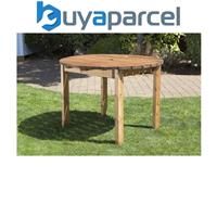 Charles Taylor Wooden Small Round Garden Dining Table 4 Seater