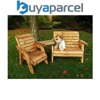 Charles Taylor Little Fellas Wooden Garden Companion Seat & Bench Angled Chair