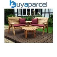 Charles Taylor Four Seater Corner Furniture Set with Cushions, Burgundy