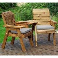 Charles Taylor Twin Companion Set Angled with Grey Cushions