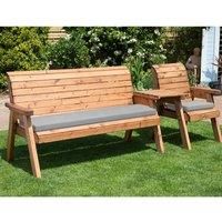 Charles Taylor Four Seater Companion Set Straight with Grey Cushions