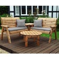 Charles Taylor Four Seater Corner Unit with Grey Cushions
