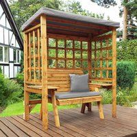 Charles Taylor Wentworth Two Seat Arbour with Grey Cushions