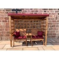 Charles Taylor Grand Henley Twin Seat Arbour Burgundy, Brown
