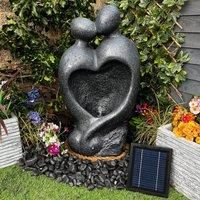 Tranquility Heart Couple Contemporary Solar Water Feature