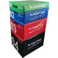 Plyometric Box Stackable Soft Plyo Set 4 Different Heights Jump Gym Workout Step