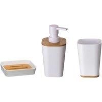 Natureo White Bamboo 3 Pc Bathroom Set
