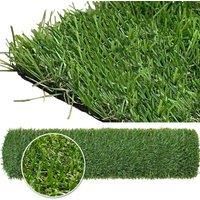 WALPLUS 4mx1m Roll 20mm Pile Height Carpet Artificial Grass Astro Garden Lawn High Density Durability Realistic Looking Pets Friendly Fake Turf Mat Floor for Patio Balcony Outdoor Indoor Self-Draining