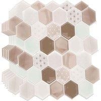 WALPLUS WT3D3025, Oney Hexa Brown-wt3d3025, One Size