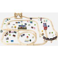 Le Toy Van - Cars & Construction - Wooden Train Set - London Train Set for 3 Year Old Boys and Girls - Train Track - 120 Piece Train Set - Role Play Toys - Girls and Boys Toys Age 3 +