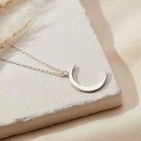 Posh Totty Designs Women's Sterling Silver Crescent Moon Necklace