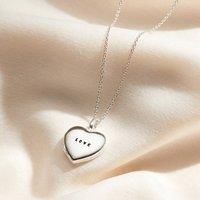 Posh Totty Designs Women's Sterling Silver Love Heart Locket Necklace