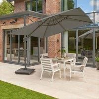 Norfolk Leisure Royce Ambassador Square 3x3m Cantilever with NovaSun Smoke Grey Canopy