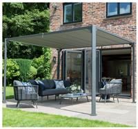 Pandora Leaf 3m x 3m Pergola Dark Grey