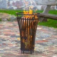 Cook King Flame Black Steel Fire Basket