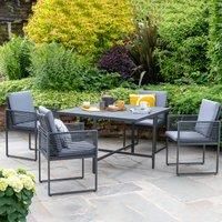 Norfolk Leisure Sheringham Alu Dark Grey Rope Cube Set