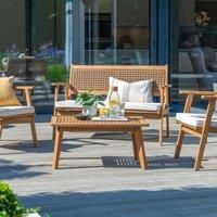 Norfolk Leisure Brent 4 Seater Outdoor Lounge Set - Brown