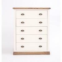 Tropea 5 Drawer Chest of Drawers Brass Cup Handle