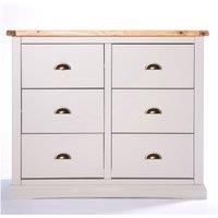 Loreo 6 Drawer Chest of Drawers Brass Cup Handle