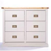 Loreo 6 Drawer Chest of Drawers Bras Drop Handle