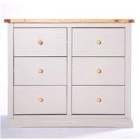 Loreo 6 Drawer Chest of Drawers Wood Knob