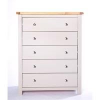 Argenta 5 Drawer Chest of Drawers Chrome Knob