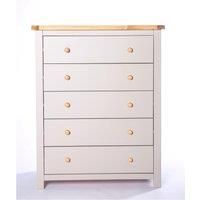 Argenta 5 Drawer Chest of Drawers Wood Knob
