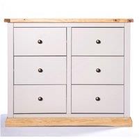 Bomporto 6 Drawer Chest of Drawers Brass Knob