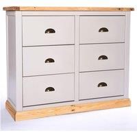 Bomporto 6 Drawer Chest of Drawers Brass Cup Handle