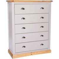 Bomporto 5 Drawer Chest of Drawers Chrome Cup Handle