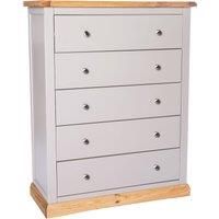 Bomporto 5 Drawer Chest of Drawers Chrome Knob