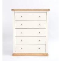 Trevi 5 Drawer Chest of Drawers Chrome Knob