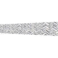 Splashwall Matt Grey & white Herringbone MDF Splashback (H)600mm (W)2440mm (T)10mm